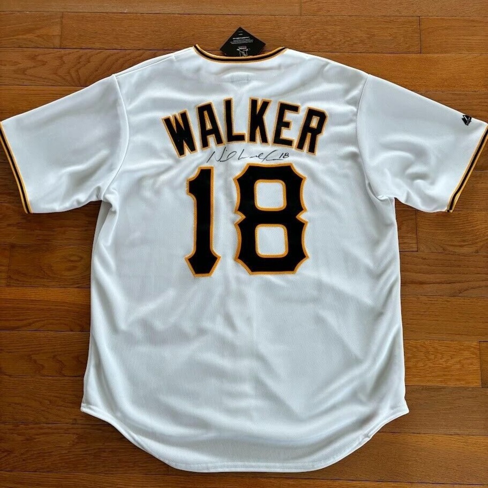NWT Neil Walker Autographed Signed Pittsburgh Pirates Majestic Jersey Large L